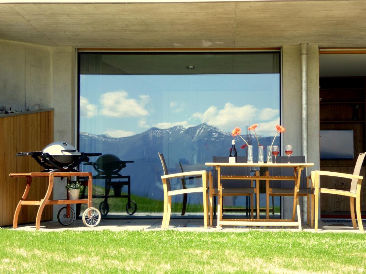 Casa Admisa, Spektakulaere Aussicht, Ski In And Out, Hochwertige Einrichtung, Valserstein Und Eiche フリムス エクステリア 写真
