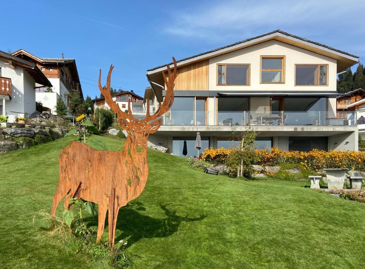 Casa Admisa, Spektakulaere Aussicht, Ski In And Out, Hochwertige Einrichtung, Valserstein Und Eiche フリムス エクステリア 写真