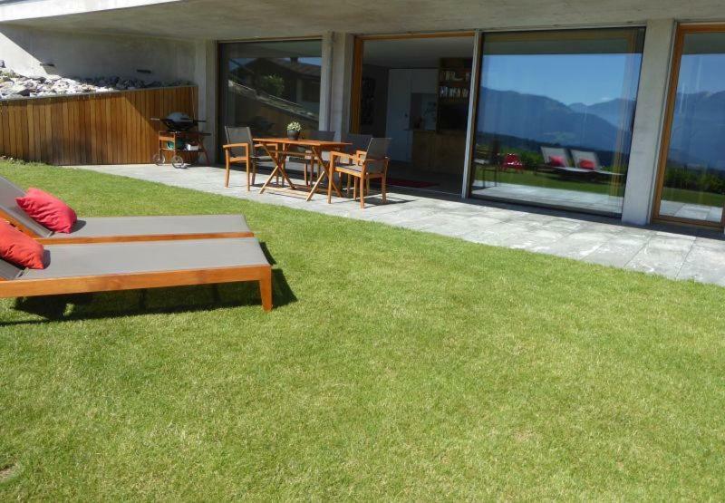 Casa Admisa, Spektakulaere Aussicht, Ski In And Out, Hochwertige Einrichtung, Valserstein Und Eiche フリムス エクステリア 写真